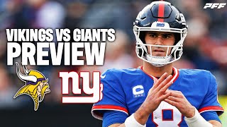 Vikings vs Giants Week 1 Preview  PFF [upl. by Hteazile]