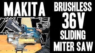 Makita 36V Brushless 712quot Dual Slide Compound Miter Saw XSL02Z  XSL02 18V X2 LXT [upl. by Adabel924]