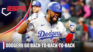 Dodgers go BACKTOBACKTOBACK ‼️  ESPN MLB [upl. by Weisburgh]