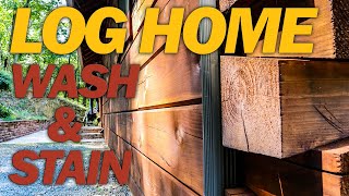 Log amp Timber Worx Log Home Washing and Staining [upl. by Lashonda]