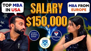 MBA in USA vs Europe  Top B Schools  Salary Cost amp ROI [upl. by Alemat]