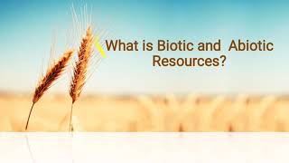 What is Biotic and Abiotic resources in Hindi [upl. by Sofie]