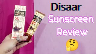 Disaar Sunscreen review  Collagen Snail Sunscreen  sunscreen [upl. by Andrien781]