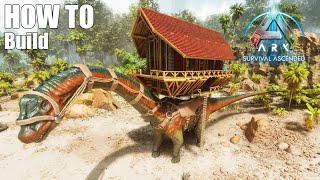 How to Build a Bronto Platform House Bronto Base in ARK Survival Ascended [upl. by Fast]