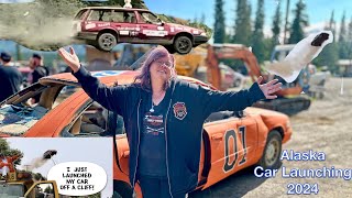 Alaska 4th July Car Launch 2024 crazy footage [upl. by Ecnatsnok]