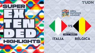 SUPER EXTENDED HIGHLIGHTS  Italia vs Bélgica  UEFA Nations League 2024  TUDN [upl. by Gypsy]