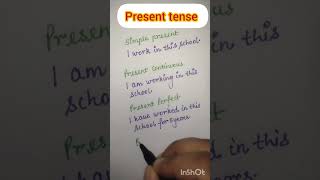 Present Tense english grammar shorts basicLearning1244 [upl. by Krissy]