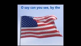 THE STAR SPANGLED BANNER USA National Anthem words lyrics patriot song singalong O Say can you see [upl. by Tem]