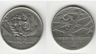 1992 5 FRANCS Coin VALUE  Pierre Mendes [upl. by Ecikram]