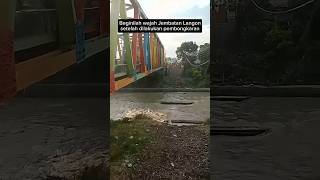 Kondisi Jembatan Langon Setelah Dibongkar jembatanpelangi sungaikeruh pinggirsungai [upl. by Stephanie]