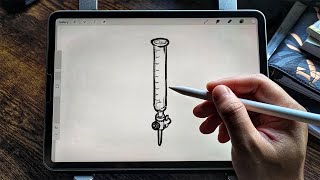 How to draw burette  Easy Drawing Tutorial [upl. by Nihs649]