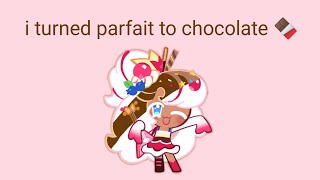 turning parfait cookie to chocolate🍫 cookie run kingdom [upl. by Leveroni]