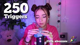 ASMR  250 DECLENCHEURS 250k abonnés 🎉 [upl. by Joellyn]