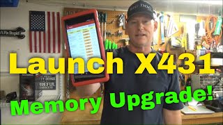 Launch X431 Automotive Scan Tool Memory Storage Upgrade [upl. by Nyrem83]