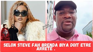 Selon Steve fah Brenda Biya doit être interpeler [upl. by Nitnert]