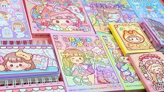 Unbox Telado kawaii sticker big haul🎁ASMR unboxing stickers journal [upl. by Ydak]