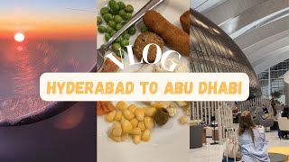 Journey from Hyderabad to Abu Dhabi  RGIA to Zayed International airport  Lounge access [upl. by Lalittah]