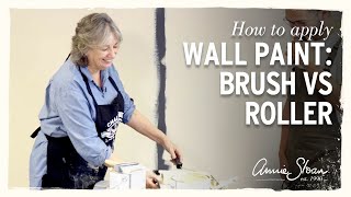 How to apply Wall Paint with Annie Sloan Brush vs Roller [upl. by Ynohtnaleahcim]