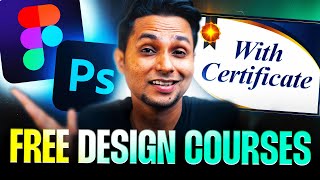 BEST FREE Graphic Design Courses with CERTIFICATES 🔥 UIUX Design Course  Saptarshi Prakash [upl. by Ahsinrats]