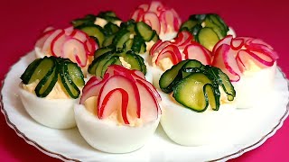 🥚 Фаршированные яйца  простая и вкусная закуска на праздничный стол [upl. by Morley]