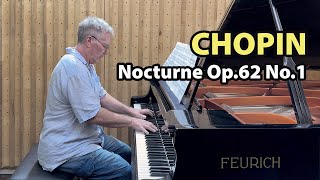 Chopin Nocturne Op62 No1  P Barton FEURICH 218 piano [upl. by Oneil]