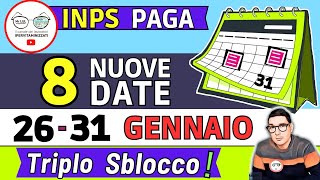 INPS PAGA 26  31 GENNAIO ⚡ NUOVI PAGAMENTI 2024 DATE ANTICIPI ➡ ADI AUU ISEE BONUS 80€ PENSIONI 730 [upl. by Ainitsirk]