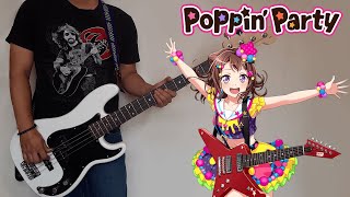 Kizuna Music  PoppinParty Bass Cover w Tabs [upl. by Htessil746]