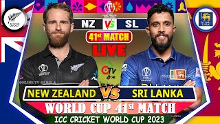 LIVE ICC WORLD CUP 2023 NZ VS SL 41ST MATCH  NEW ZEALAND VS SRI LANKA LIVE SCORE  1ST INNS [upl. by Naols753]