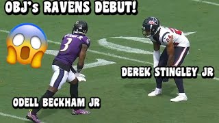 Odell Beckham Jr Ravens DEBUT Vs Derek Stingley Jr 🔥👀 2023 Ravens vs Texans highlights [upl. by Myrah]