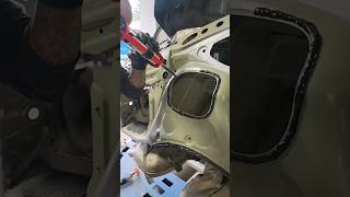 Seam sealer autobody autotechnician carrepairservice [upl. by Ihab]