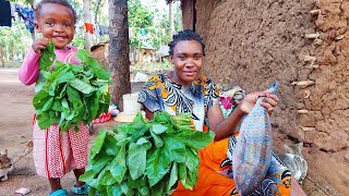 Cooking African Village foodGiriama Coconut Fish Curry with VegetablesAfrican Village life [upl. by Ynafit753]