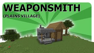 Plains Village Weaponsmith  Minecraft How to Build Tutorial Blacksmith [upl. by Asilim]