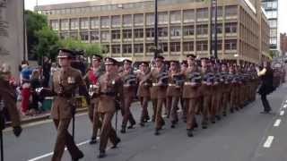 The Scots Guards Homecoming Parade In Glasgow 1062013 [upl. by Romney255]