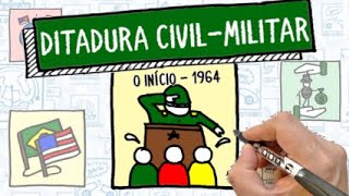 Libras e LSE  DITADURA MILITAR BRASILEIRA  Contexto inicial e características  Resumo desenhado [upl. by Kcuhc]