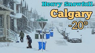 Snowfall and 20° Freezing cold in Calgary Alberta Canada 2024 Calgary snow Canada Alberta [upl. by Artinak]