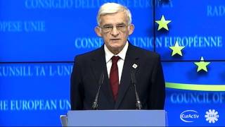 EP Chief Buzek urges EU Council to deliver documents on SchengenRomaniaBulgaria [upl. by Ahsyas478]