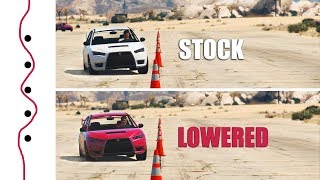 GTA V  Do Lowered Cars Handle Better [upl. by Nebur626]