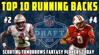 Top 10 RUNNING BACKS In The 2024 Draft  Dynasty Fantasy Football [upl. by Landau]