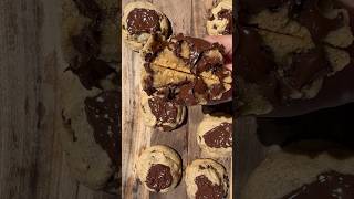 Easy peanut butter chocolate chunk cookies Recipe in description Enjoy [upl. by Kcirdnekel]