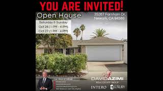 35267 Farnham Dr Newark CA 94560  🏡 Open House⠀ [upl. by Euqimod893]