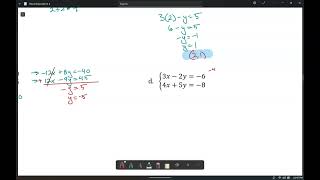 Alg II  41 Part 4  Solving Systems by Eliminations [upl. by Thorman]