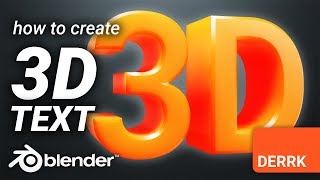 How to create 3D Text in Blender [upl. by Akahs]