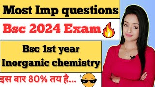 bsc 1st year inorganic chemistry most important questions for bsc 2024 exam knowledge adda notes [upl. by Ayeka]