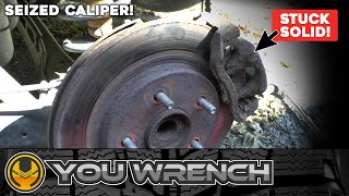 How to Remove a SEIZED Rear Brake Caliper  All Makes amp Models [upl. by Girhiny605]