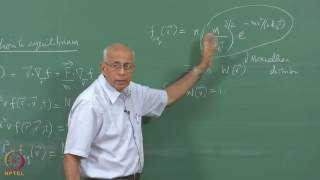 Mod01 Lec26 The Boltzmann equation for a dilute gas Part 4 [upl. by Asinet]