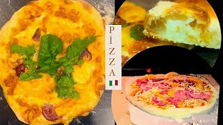 EVDE PİZZA TAŞIYLA PİZZA YAPMAKPoolish Pizza Dough🍕🇮🇹 [upl. by Nabala]