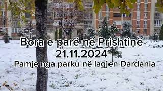 Kënaqu me pamjet e borës së parë në Prishtinë 21112024 [upl. by Hanny]