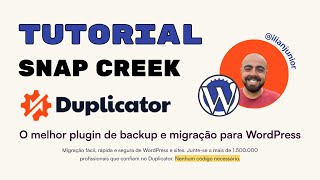 Tutorial SnapCreek  Duplicator Pro [upl. by Linad]