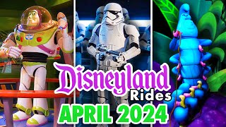 Disneyland Rides  April 2024 POVs 4K 60FPS [upl. by Suckram]