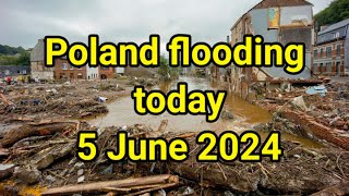 Poland flooding today 2024 Heavy rain causes severe flooding in BielskoBiala [upl. by Okeim]